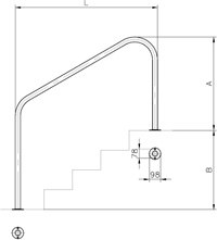 Rukohvat učvršćen unutar i izvan vode