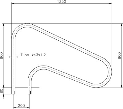 Rukohvat učvršćen izvan vode 07780