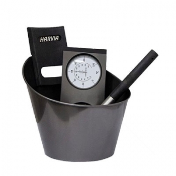 Harvia steel set za saunu - black