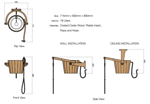 Tuš osvježenja za zatvoreni prostor - Aspen