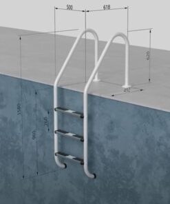 Ljestve od nehrđajućeg čelika zaštićene Plascoat® slojem