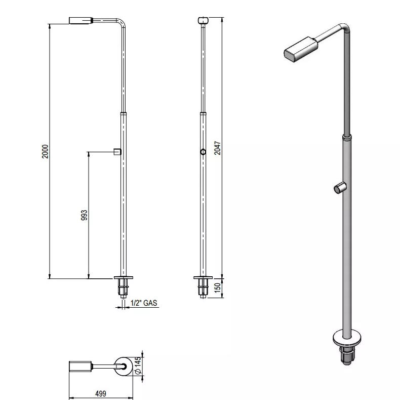 Vanjski tuš Angel 52717