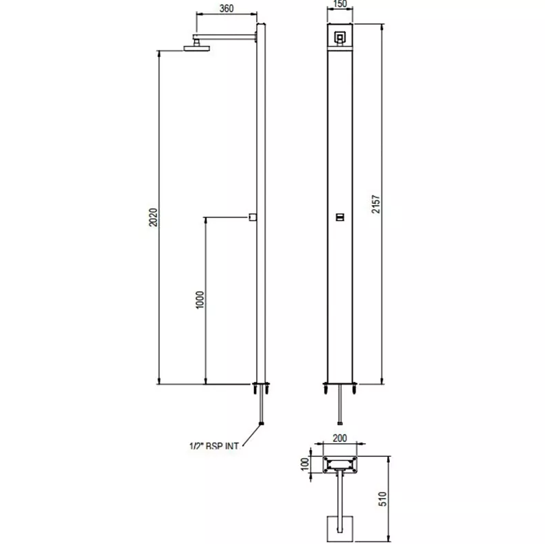 Vanjski tuš Niagara