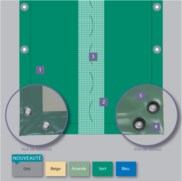 PVC zimski bazenski prekrivač Lake 550 - Za bazene max.dim. 6 x 14 m
