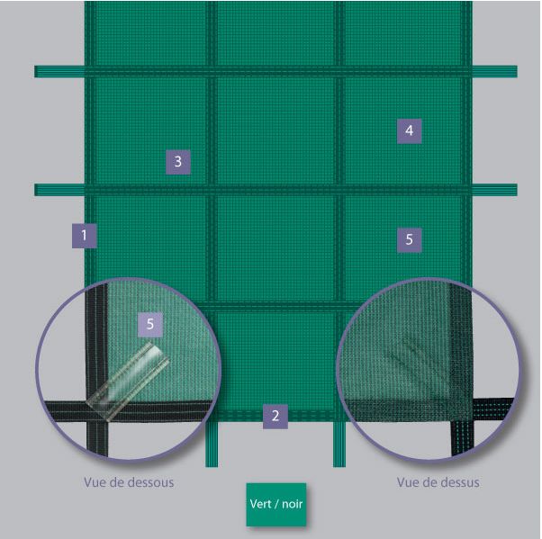 Mrežasti zimski bazenski prekrivači Supergreen - Za bazena max.dim. 12,5 x 25 m